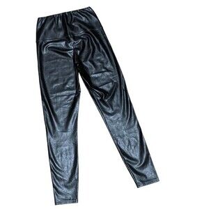 Aritzia Wilfred free pull on vegan leather pants elastic waist stretch size M